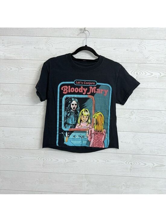 creppy co Tops - Creepy Co Women’s Black Halloween Horror Crop Tee Shirt Top. Size S